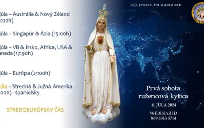 Prvá sobota globálna ružencová kytica Ježiš ľudstvu, 06.07.2024
